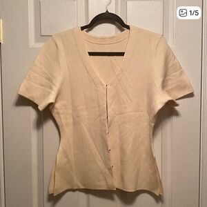 Apricot Short Sleeve Cardigan…size M